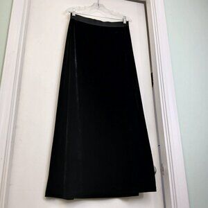 Max Studio Vintage 90's Black Velvet Pull On Maxi Skirt Sz S